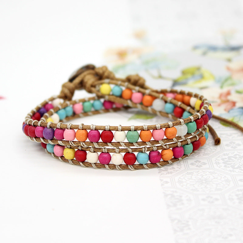 Boho Bunte Perlenarmband